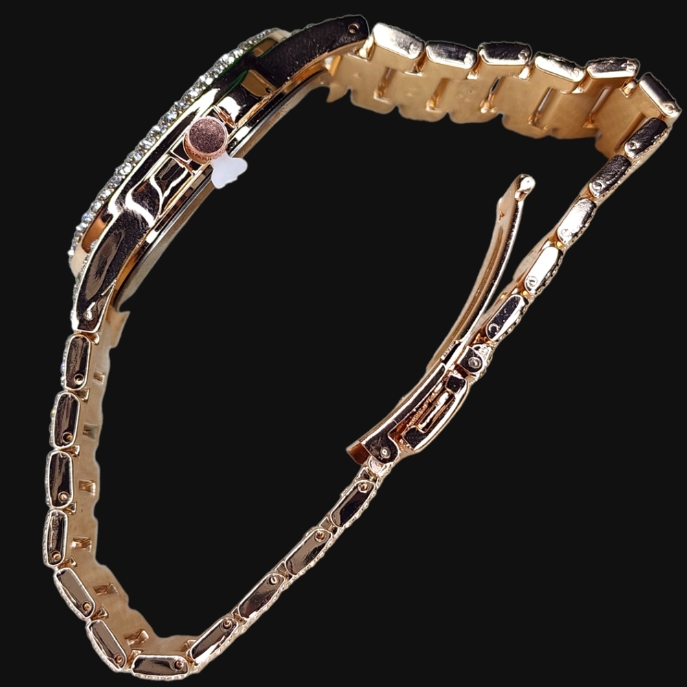 NWT Unisex Luxury Rose Gold Rhinestone Quartz Watch Dial Analog Wristwatch - Picture 6 of 16